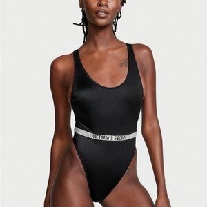 Victoria's Secret Black One-Piece Swimsuit with Textured Fabric